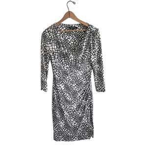 Lauren Ralph Lauren Faux Wrap Ruched Sheath Dress